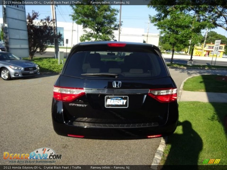 2013 Honda Odyssey EX-L Crystal Black Pearl / Truffle Photo #6