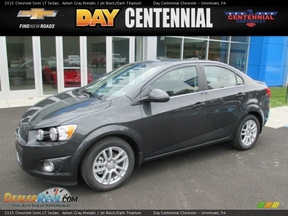 2015 Chevrolet Sonic LT Sedan Ashen Gray Metallic / Jet Black/Dark Titanium Photo #1