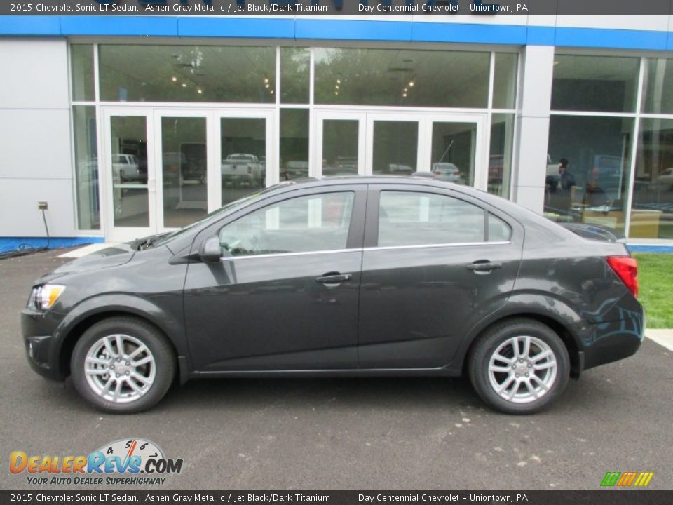 2015 Chevrolet Sonic LT Sedan Ashen Gray Metallic / Jet Black/Dark Titanium Photo #2