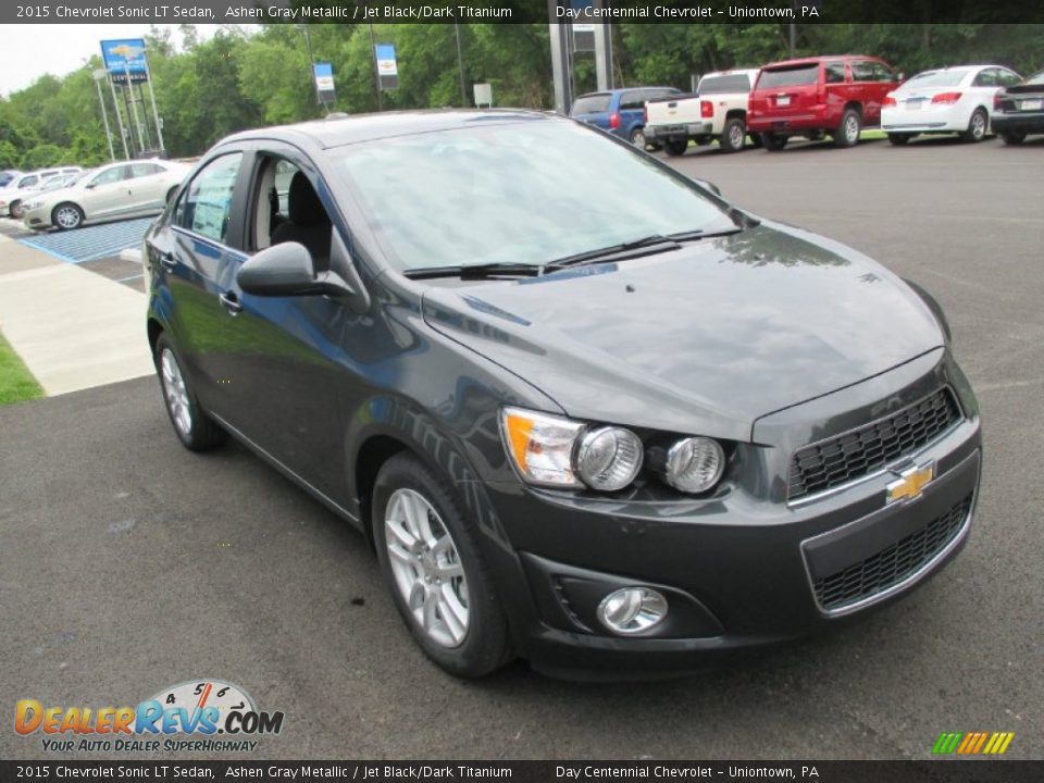 2015 Chevrolet Sonic LT Sedan Ashen Gray Metallic / Jet Black/Dark Titanium Photo #8