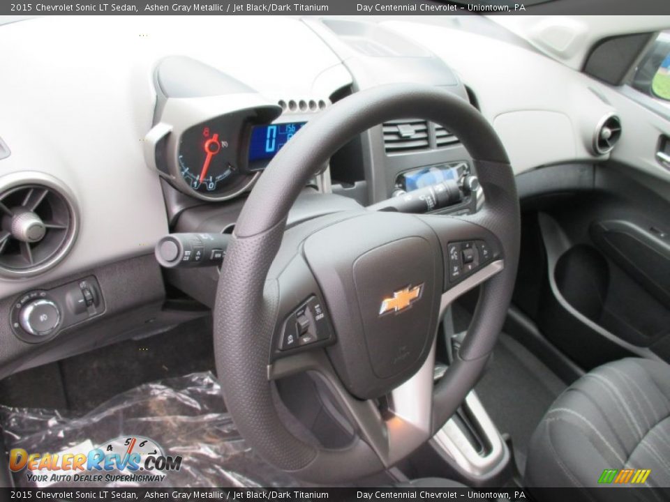 2015 Chevrolet Sonic LT Sedan Ashen Gray Metallic / Jet Black/Dark Titanium Photo #14