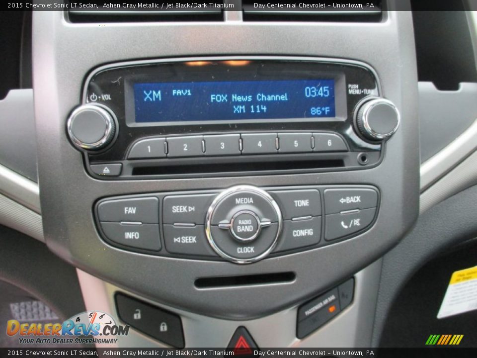 2015 Chevrolet Sonic LT Sedan Ashen Gray Metallic / Jet Black/Dark Titanium Photo #16