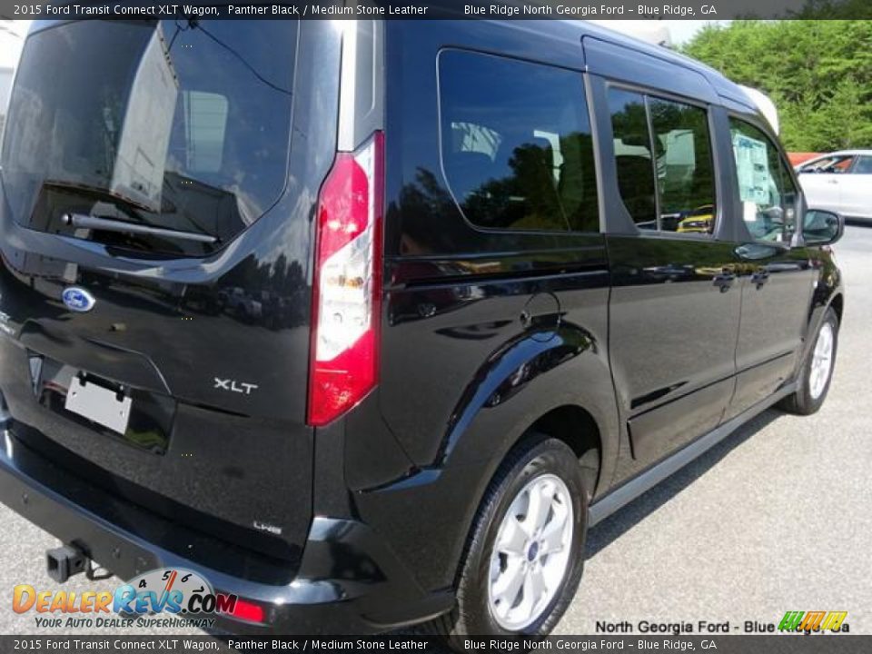2015 Ford Transit Connect XLT Wagon Panther Black / Medium Stone Leather Photo #34