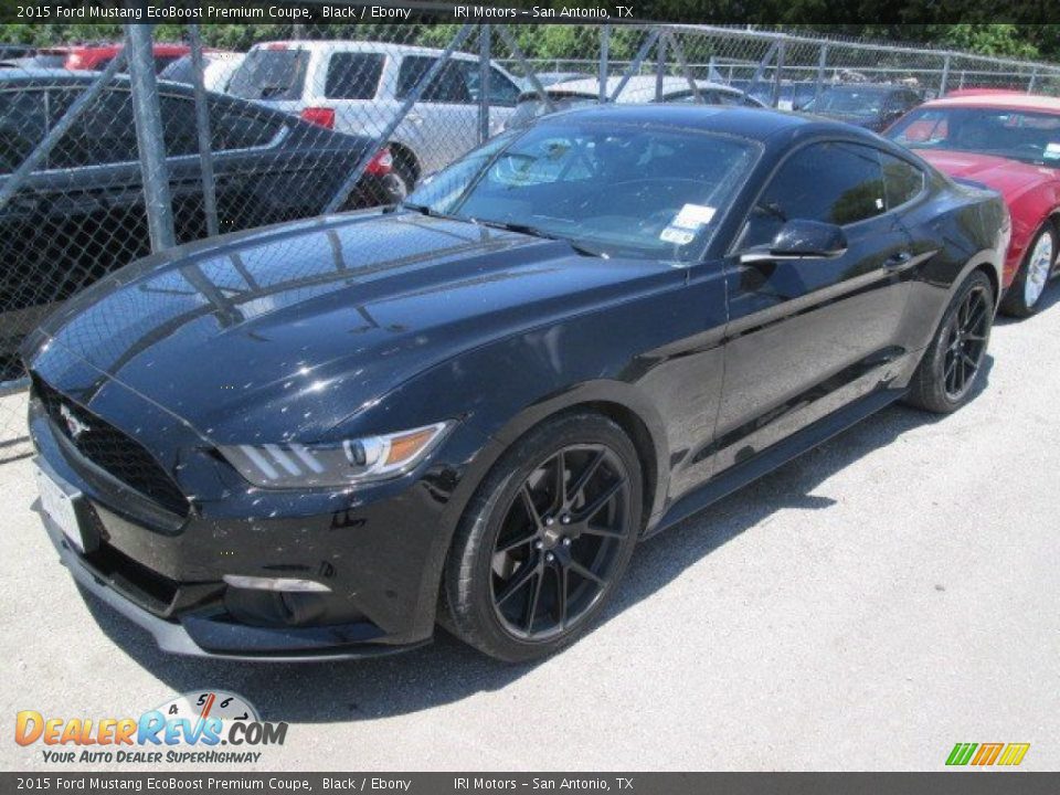 2015 Ford Mustang EcoBoost Premium Coupe Black / Ebony Photo #4