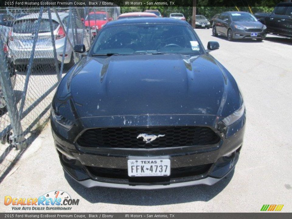 2015 Ford Mustang EcoBoost Premium Coupe Black / Ebony Photo #6