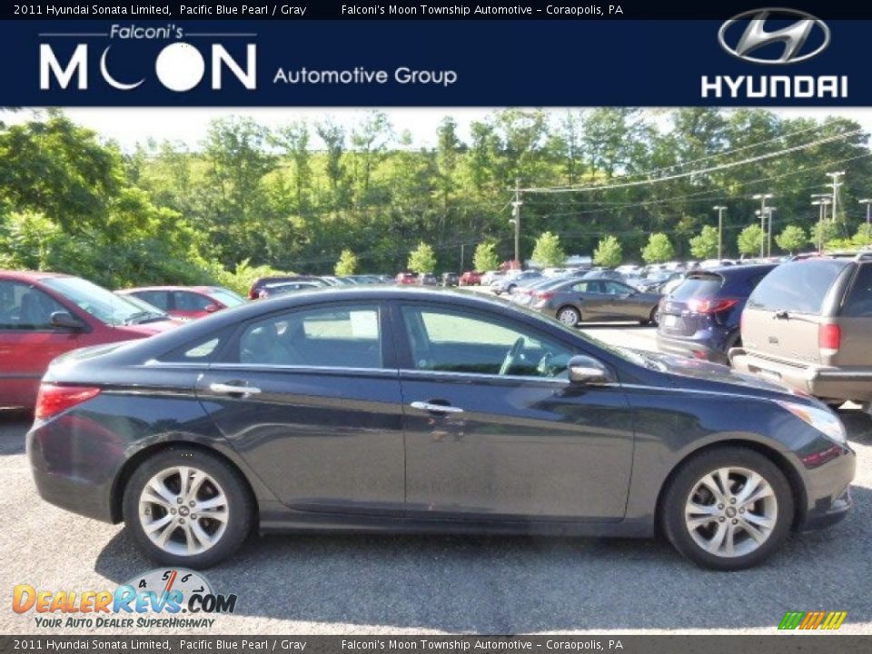 2011 Hyundai Sonata Limited Pacific Blue Pearl / Gray Photo #1