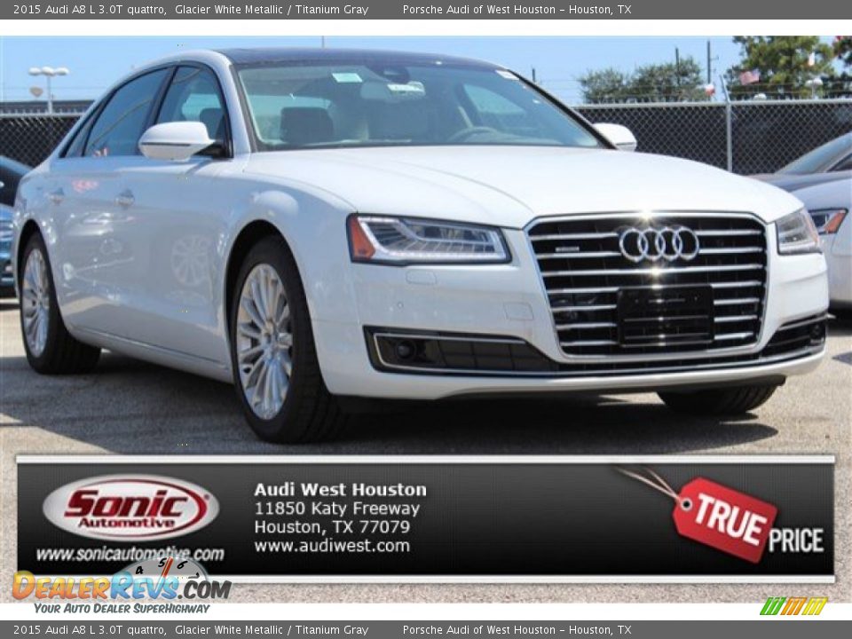2015 Audi A8 L 3.0T quattro Glacier White Metallic / Titanium Gray Photo #1