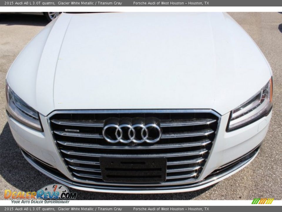 2015 Audi A8 L 3.0T quattro Glacier White Metallic / Titanium Gray Photo #2