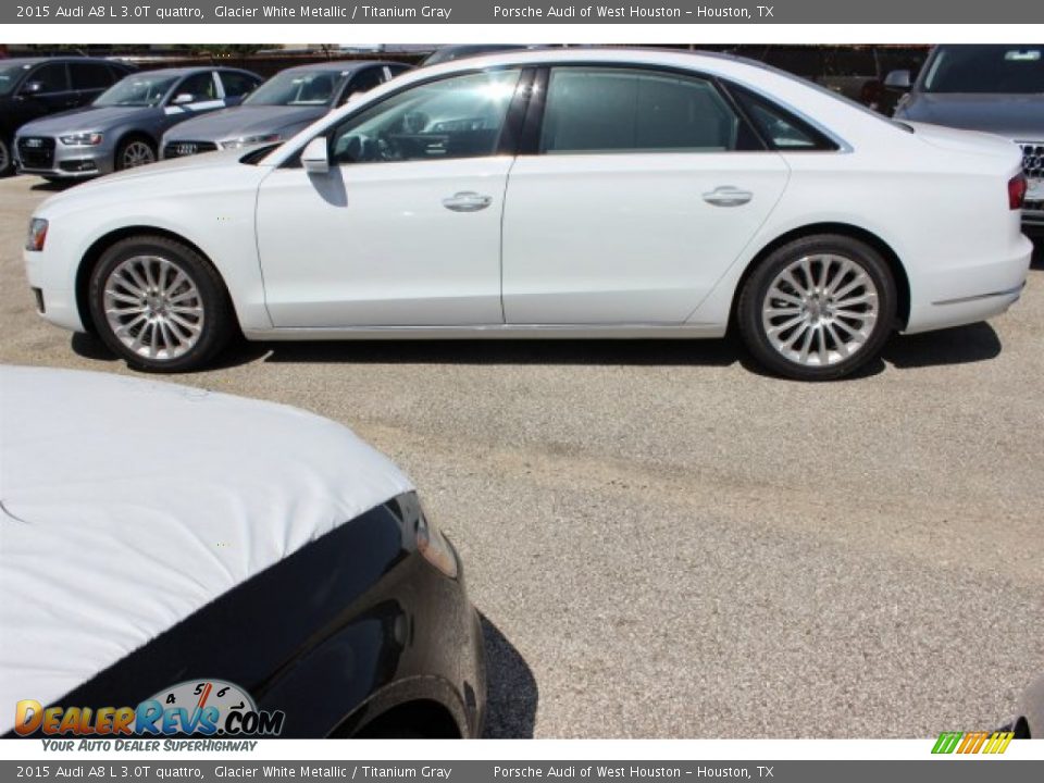 2015 Audi A8 L 3.0T quattro Glacier White Metallic / Titanium Gray Photo #5