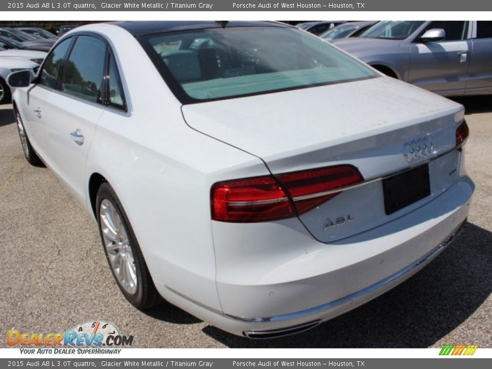 2015 Audi A8 L 3.0T quattro Glacier White Metallic / Titanium Gray Photo #6
