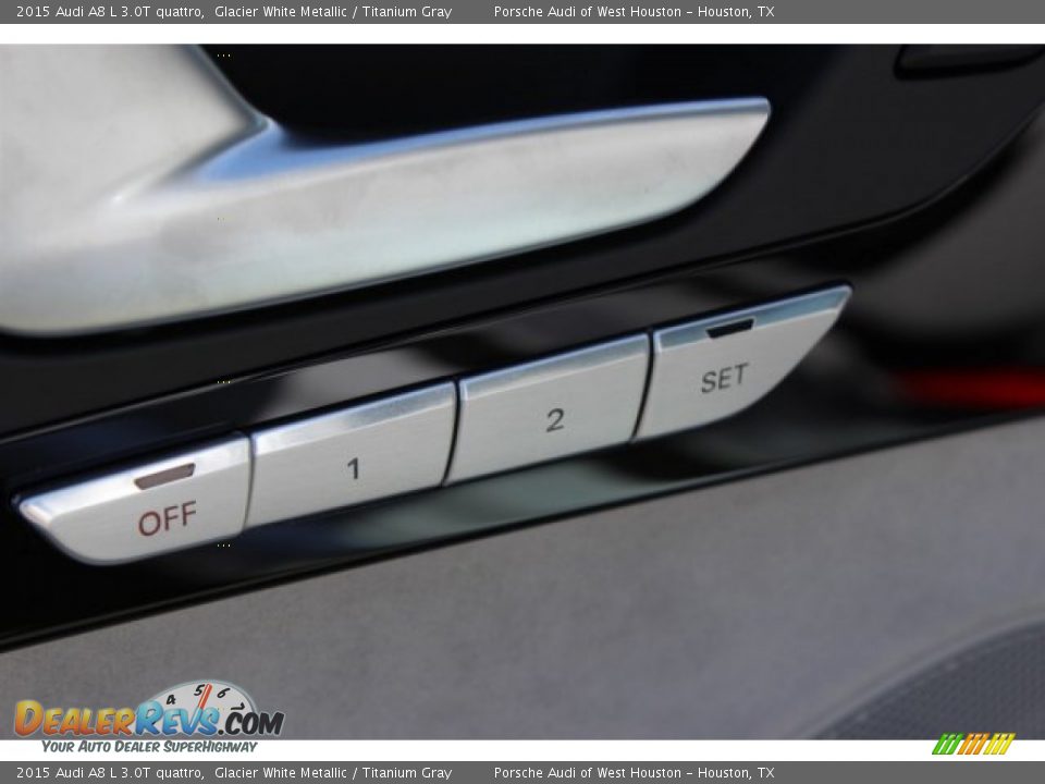 2015 Audi A8 L 3.0T quattro Glacier White Metallic / Titanium Gray Photo #12