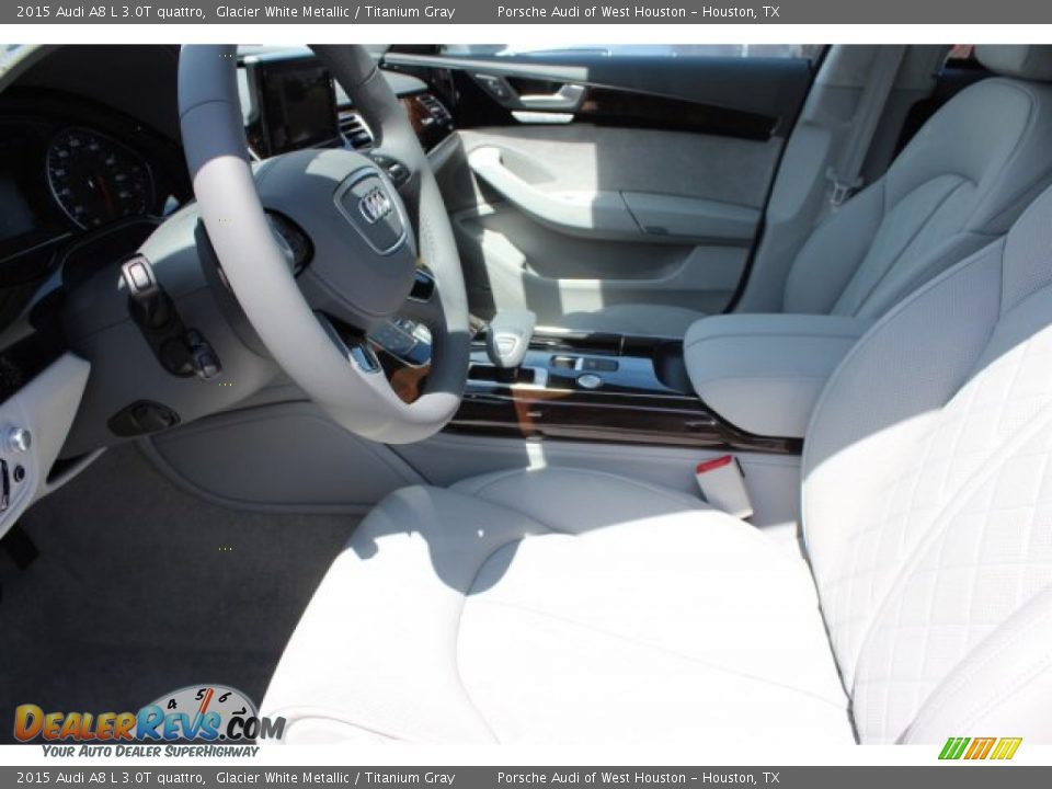 2015 Audi A8 L 3.0T quattro Glacier White Metallic / Titanium Gray Photo #16