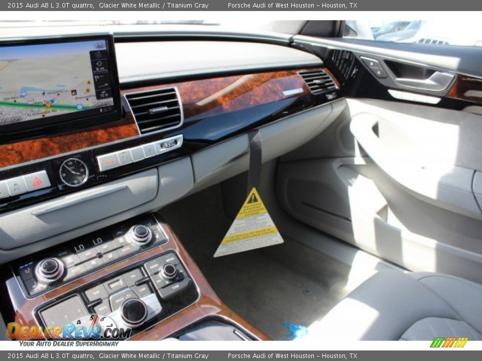 2015 Audi A8 L 3.0T quattro Glacier White Metallic / Titanium Gray Photo #17
