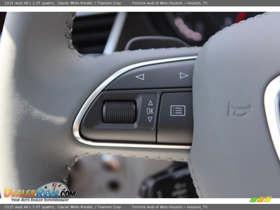 2015 Audi A8 L 3.0T quattro Glacier White Metallic / Titanium Gray Photo #34