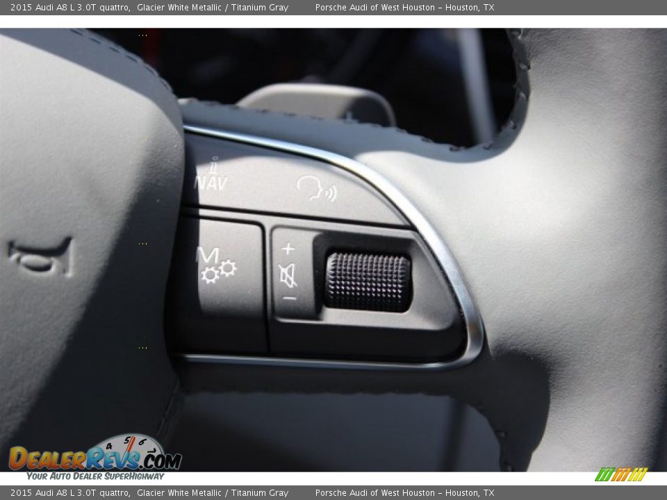 2015 Audi A8 L 3.0T quattro Glacier White Metallic / Titanium Gray Photo #35