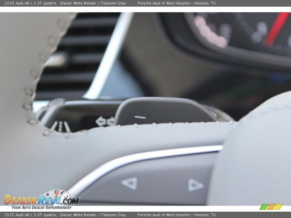 2015 Audi A8 L 3.0T quattro Glacier White Metallic / Titanium Gray Photo #36