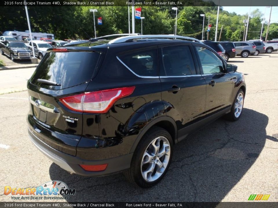 2016 Ford Escape Titanium 4WD Shadow Black / Charcoal Black Photo #3