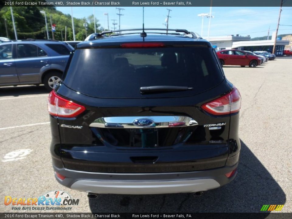 2016 Ford Escape Titanium 4WD Shadow Black / Charcoal Black Photo #4