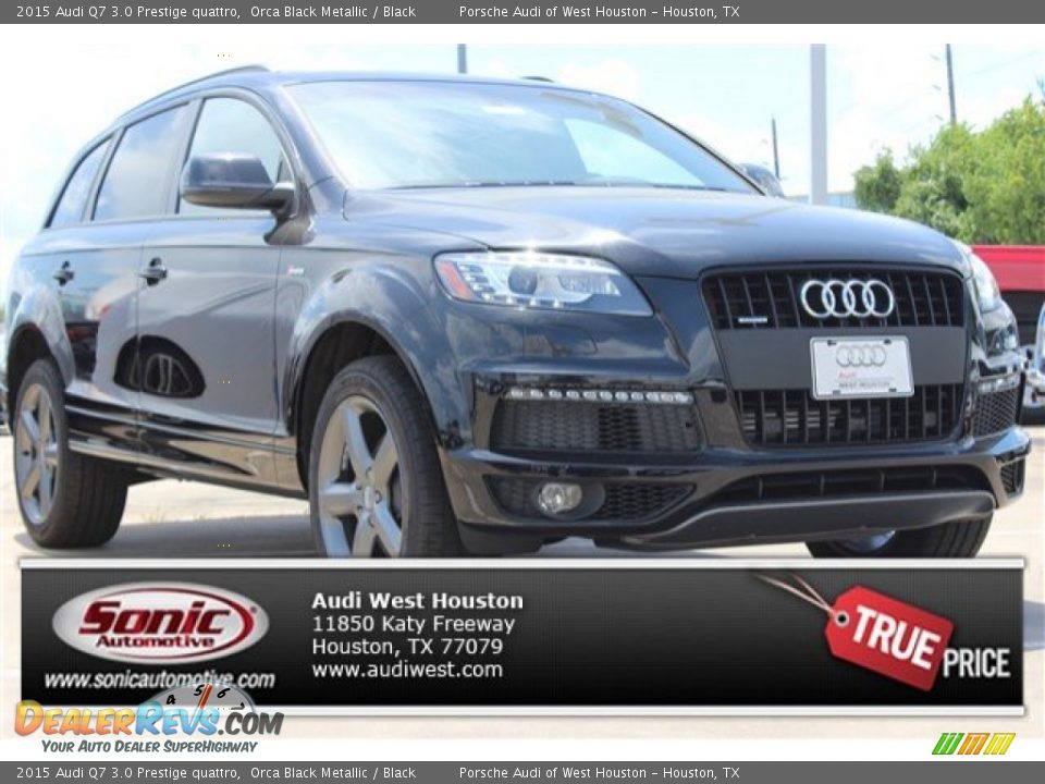 2015 Audi Q7 3.0 Prestige quattro Orca Black Metallic / Black Photo #1