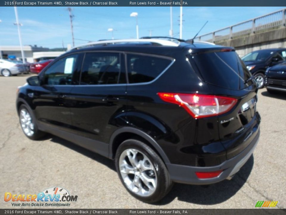 2016 Ford Escape Titanium 4WD Shadow Black / Charcoal Black Photo #6