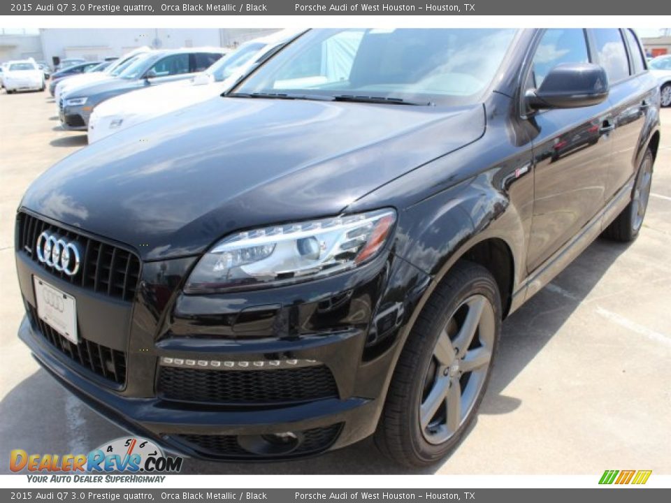 2015 Audi Q7 3.0 Prestige quattro Orca Black Metallic / Black Photo #3