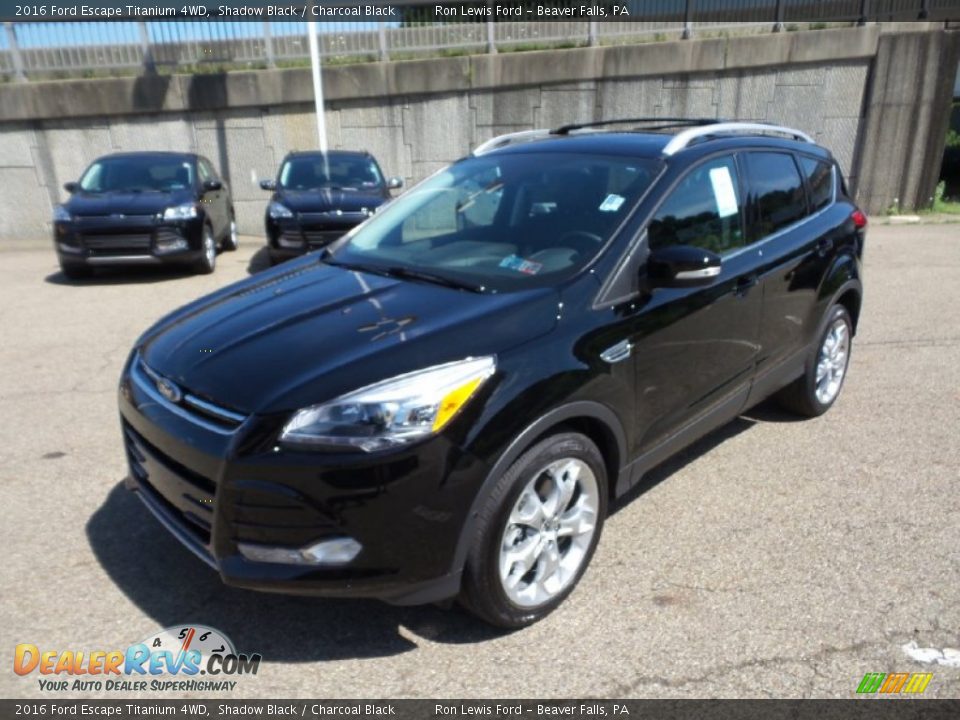 2016 Ford Escape Titanium 4WD Shadow Black / Charcoal Black Photo #8