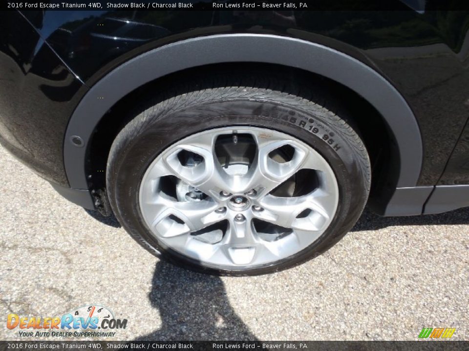 2016 Ford Escape Titanium 4WD Shadow Black / Charcoal Black Photo #11