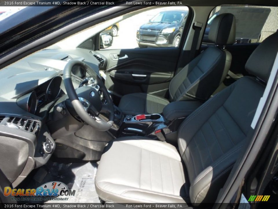 2016 Ford Escape Titanium 4WD Shadow Black / Charcoal Black Photo #12