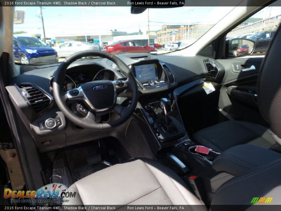 2016 Ford Escape Titanium 4WD Shadow Black / Charcoal Black Photo #14