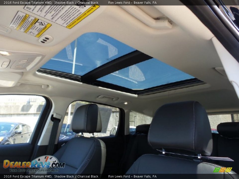 2016 Ford Escape Titanium 4WD Shadow Black / Charcoal Black Photo #16