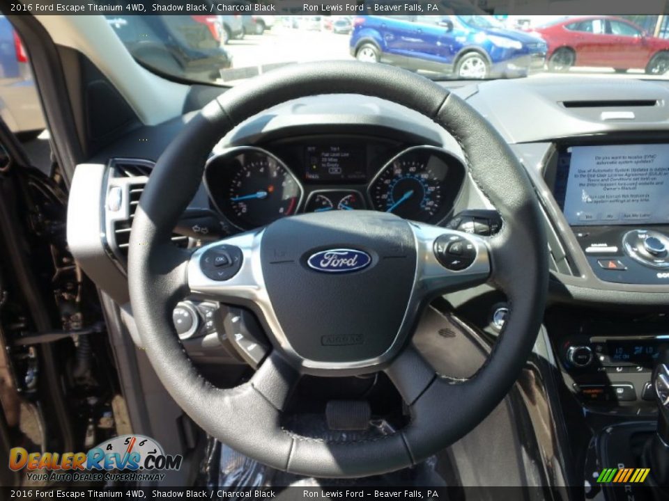 2016 Ford Escape Titanium 4WD Shadow Black / Charcoal Black Photo #17