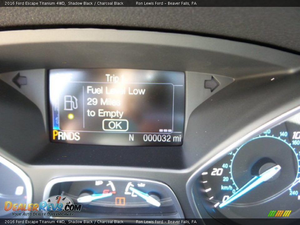 2016 Ford Escape Titanium 4WD Shadow Black / Charcoal Black Photo #19