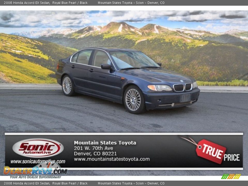 2008 Honda Accord EX Sedan Royal Blue Pearl / Black Photo #1