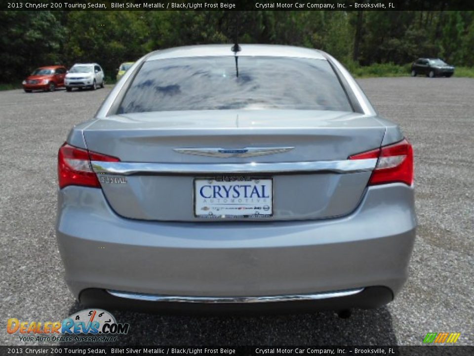 2013 Chrysler 200 Touring Sedan Billet Silver Metallic / Black/Light Frost Beige Photo #7