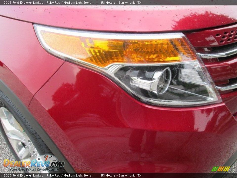 2015 Ford Explorer Limited Ruby Red / Medium Light Stone Photo #3