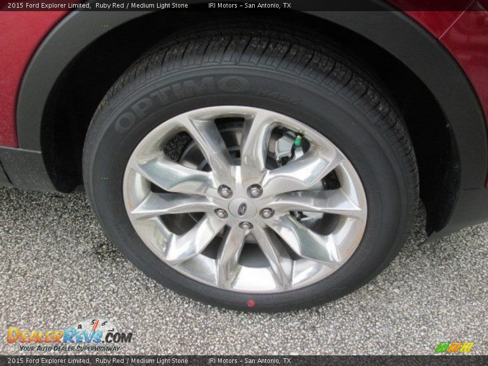 2015 Ford Explorer Limited Ruby Red / Medium Light Stone Photo #4