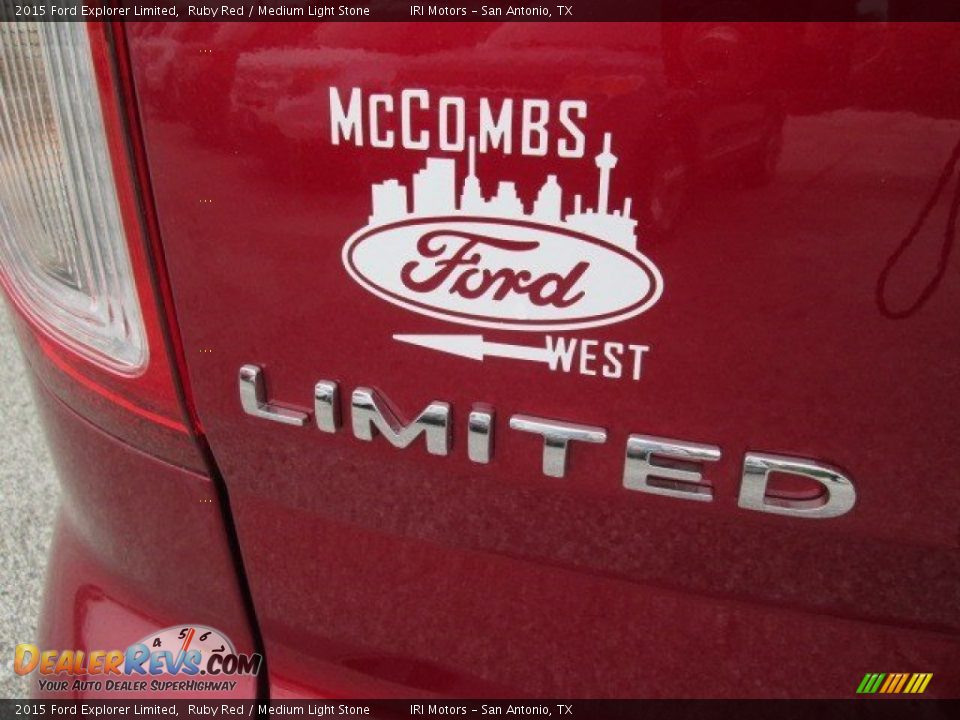 2015 Ford Explorer Limited Ruby Red / Medium Light Stone Photo #15