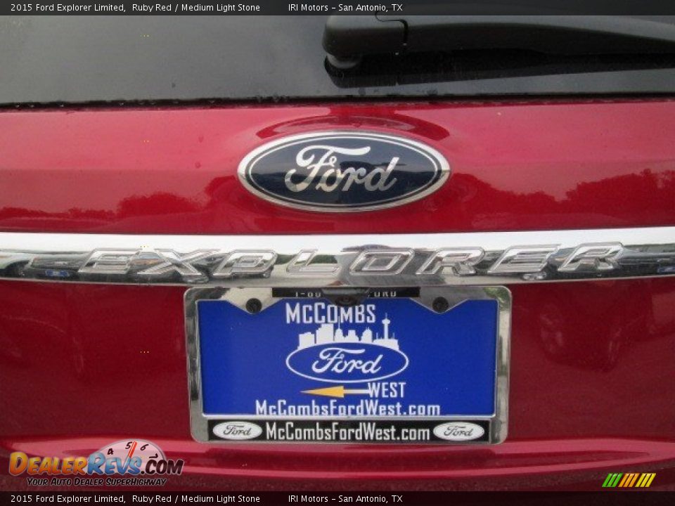 2015 Ford Explorer Limited Ruby Red / Medium Light Stone Photo #16