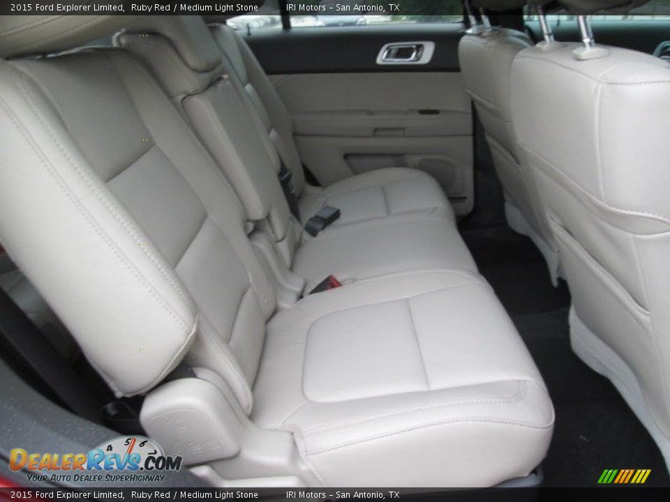 2015 Ford Explorer Limited Ruby Red / Medium Light Stone Photo #24