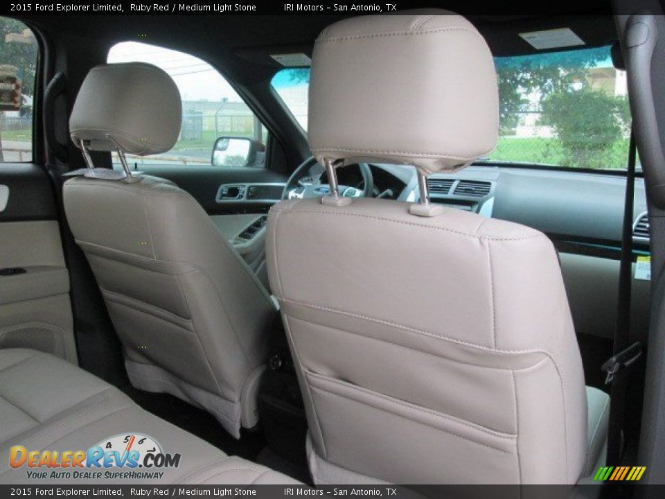 2015 Ford Explorer Limited Ruby Red / Medium Light Stone Photo #25