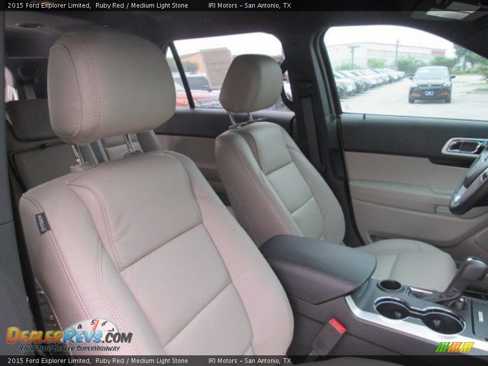 2015 Ford Explorer Limited Ruby Red / Medium Light Stone Photo #29