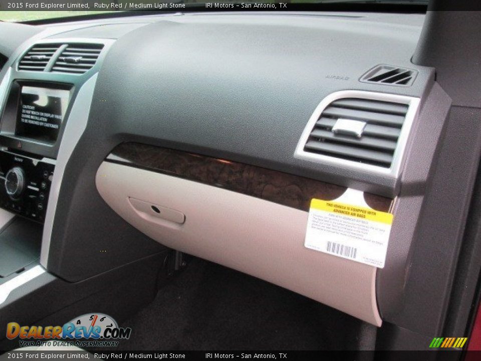 2015 Ford Explorer Limited Ruby Red / Medium Light Stone Photo #32