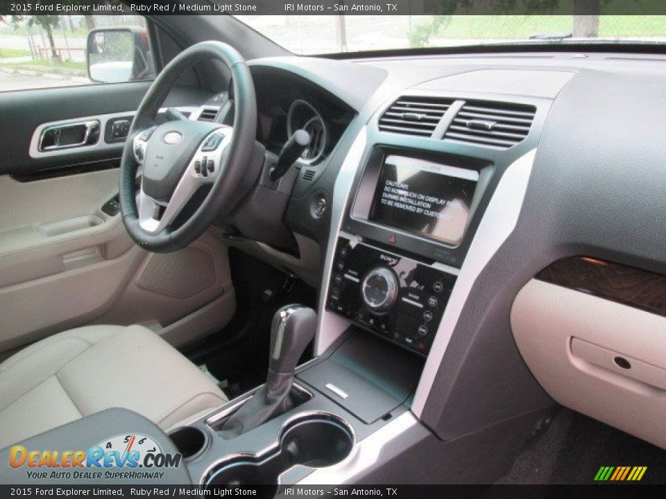 2015 Ford Explorer Limited Ruby Red / Medium Light Stone Photo #33