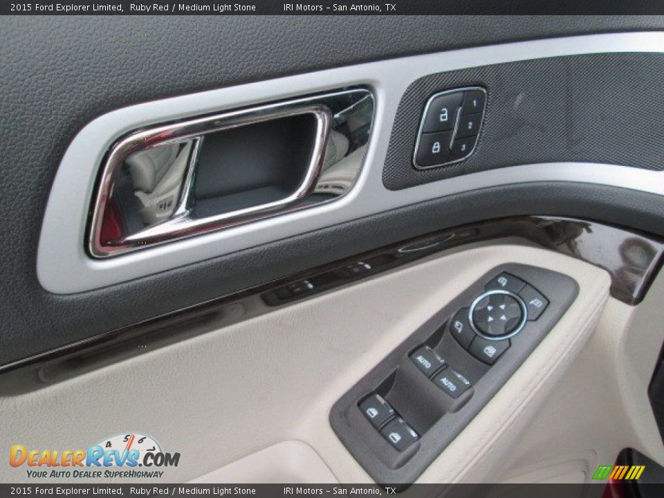 2015 Ford Explorer Limited Ruby Red / Medium Light Stone Photo #36