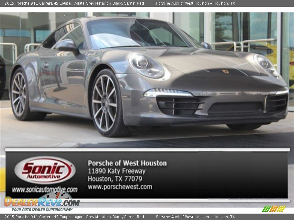 2015 Porsche 911 Carrera 4S Coupe Agate Grey Metallic / Black/Garnet Red Photo #1