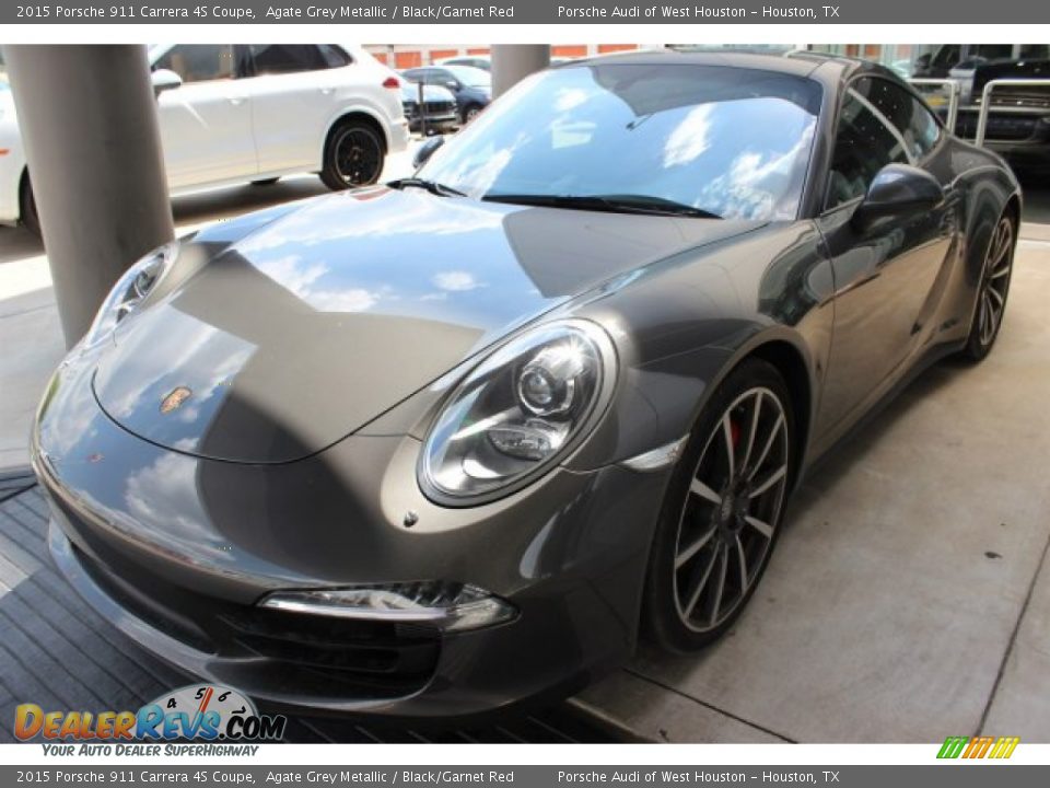 2015 Porsche 911 Carrera 4S Coupe Agate Grey Metallic / Black/Garnet Red Photo #3