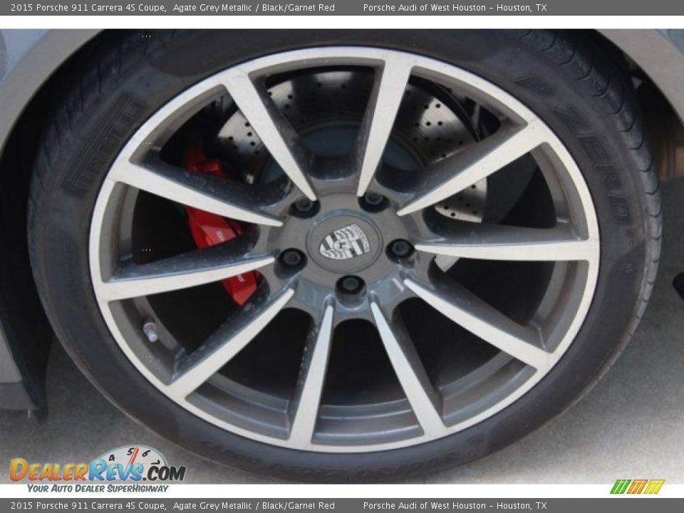 2015 Porsche 911 Carrera 4S Coupe Agate Grey Metallic / Black/Garnet Red Photo #5
