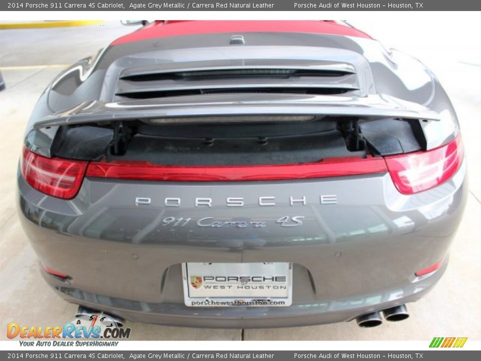 2014 Porsche 911 Carrera 4S Cabriolet Agate Grey Metallic / Carrera Red Natural Leather Photo #15