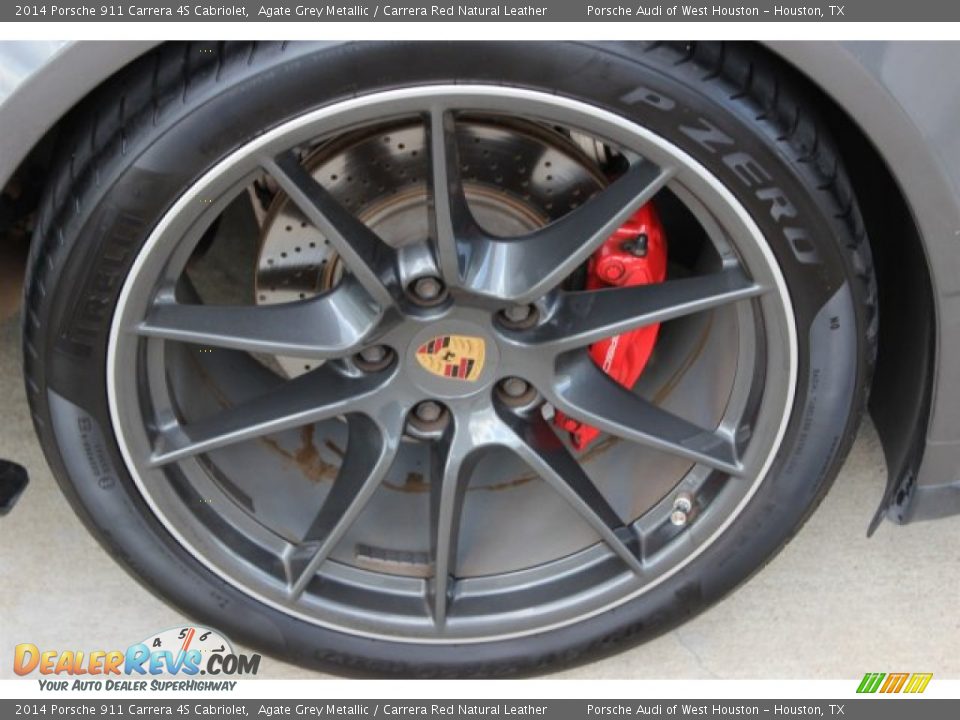 2014 Porsche 911 Carrera 4S Cabriolet Agate Grey Metallic / Carrera Red Natural Leather Photo #17