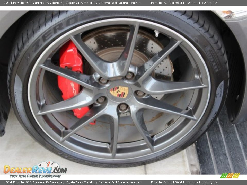 2014 Porsche 911 Carrera 4S Cabriolet Agate Grey Metallic / Carrera Red Natural Leather Photo #18